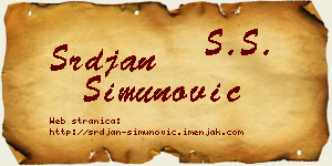 Srđan Simunović vizit kartica